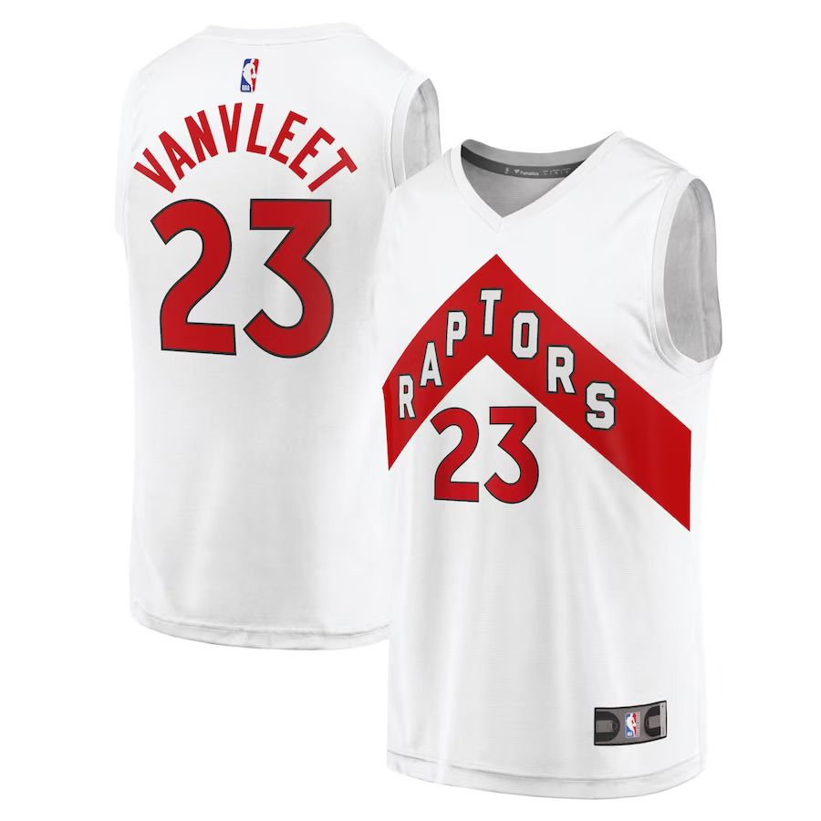 Men Toronto Raptors #23 Fred VanVleet Fanatics Branded White 2022-23 Fast Break Replica NBA Jersey